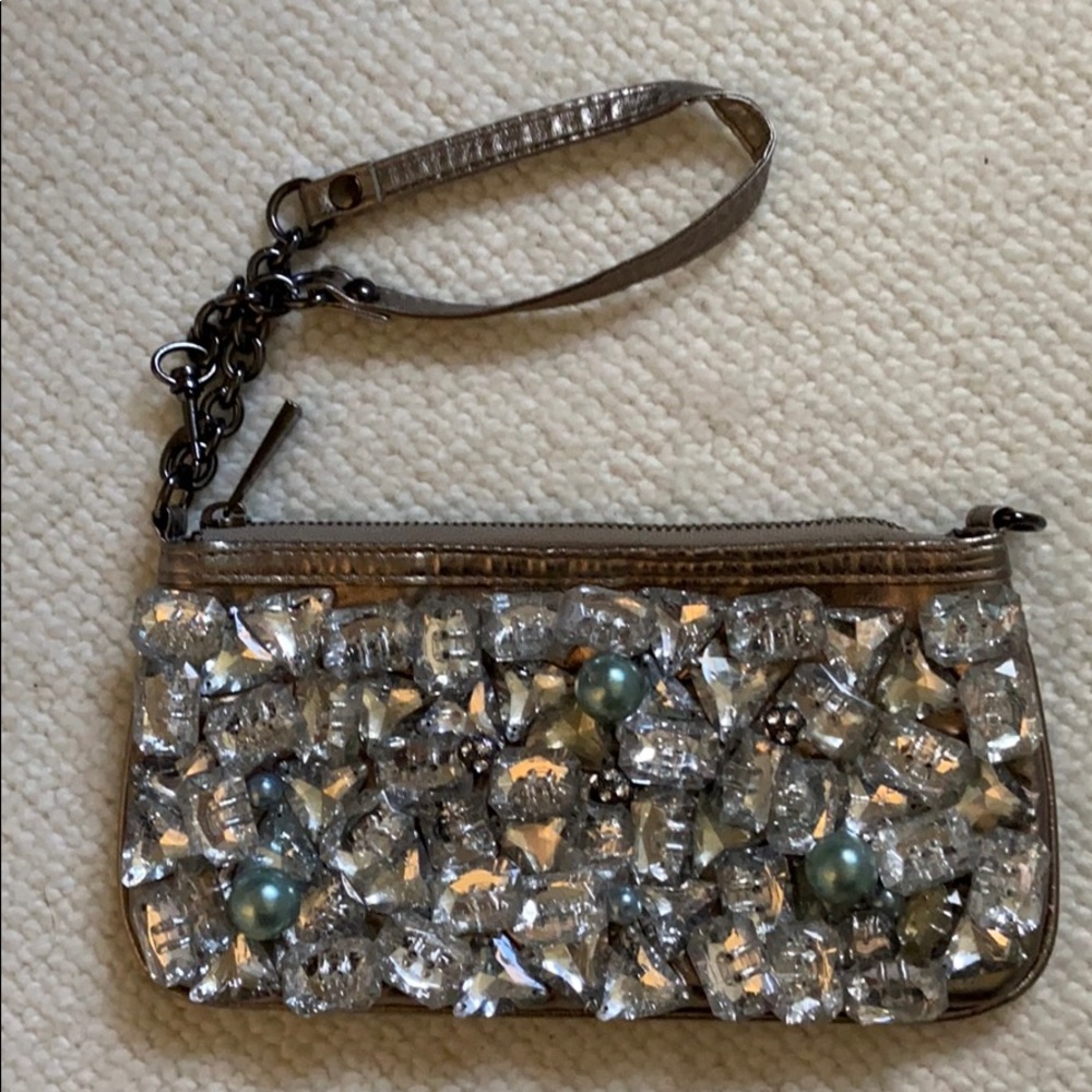 Gemstone encrusted Express wristlet